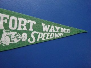 Vintage Fort Wayne Speedway Felt Pennant,  Old Race Car 3
