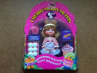 Vintage 1989 Mattel Cherry Merry Muffin Penny Peppermint Scented Doll