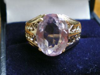 Vintage Large Amethyst 9ct Gold Ring A Beauty Size N