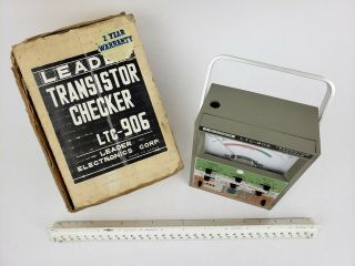Vintage Leader LTC - 906 transistor checker tester semiconductor antique diode 2