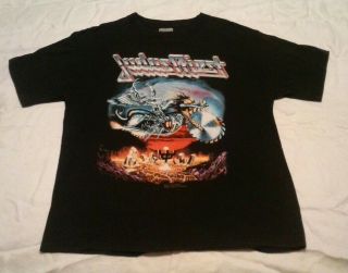 Vtg Judas Priest 1991 Painkiller Tour Shirt Sz Xl Black Authentic Exc Cond