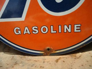 VINTAGE UNION 76 GASOLINE OIL PORCELAIN GAS PUMP SIGN 3