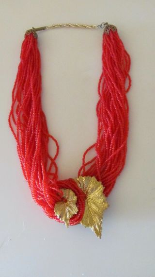 Miriam Haskell Vintage Necklace Signed On Clasp And Back.