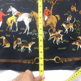 J.  Crew Vintage Equestrian Silk A Line Skirt Horses Hound Dog Sz 0 Hunting 3