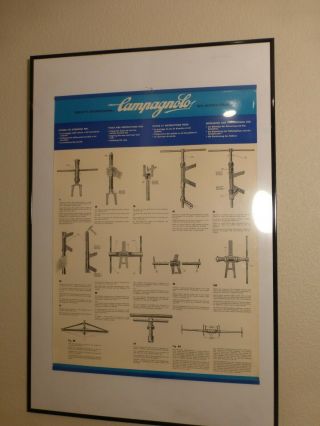 Vintage - Campagnolo Tool Kit - " Instruction " Poster - Nos