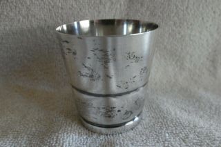 Vintage Boardman Sterling Silver Shot Glass With 1882 Morgan Silver Dollar 65 Gm