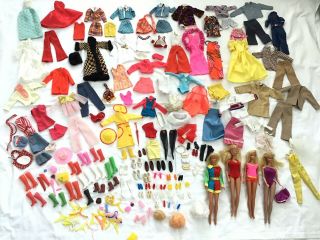 Vintage 1960’s 1970’s Barbie Doll Clothes Shoes Wigs Boots Malibu