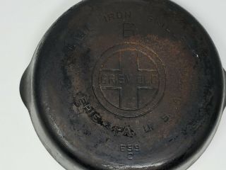 Vintage Griswold Cast Iron Skillet Frying Pan Number 6 699 Erie,  Pa U.  S.  A.