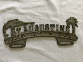 St.  Augustine Florida Vintage License Plate Topper