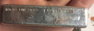 H & M Hand Poured Kit Kat Vintage 999 Silver Bar Very Rare 5.  00 Troy Ounces