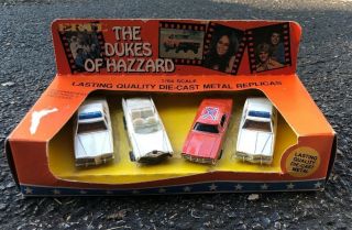 Vtg 1981 Ertl The Dukes Of Hazzard General Lee Daisy Jeep Dodge Charger Car Set