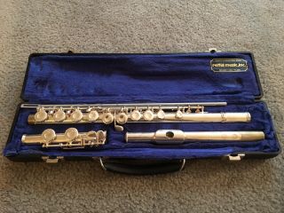 Vintage Gemeinhardt 2sp Flute Silver Plated Brass Usa (with Case)