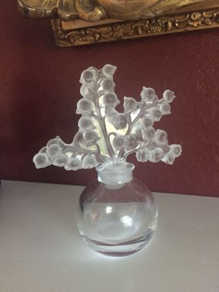 Vintage Lalique France Clairefontaine ‘lily Of The Valley’ Perfume Bottle