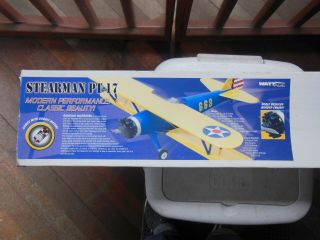 Vintage Rc Model Airplane Biplane R/c Balsa Airplane