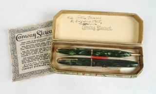 Conway Stewart Dinkie 550 Fountain Pen And No.  25 Pencil Vintage Set