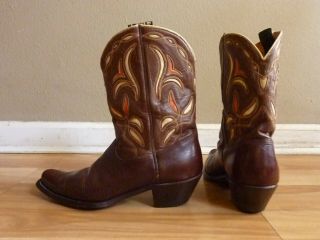 Vintage 40s 50s ACME Peewee Cowboy Boots - Size 8 1/2 D 6