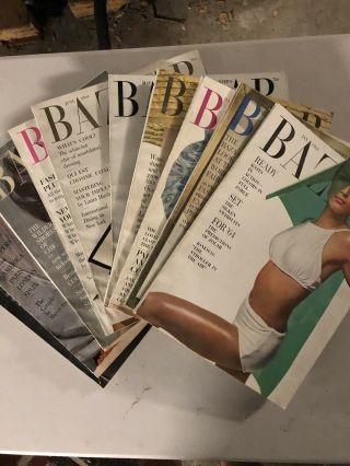 10 Vintage 1964 Harper’s Bazaar Magazines