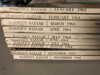 10 Vintage 1964 Harper’s Bazaar Magazines 5