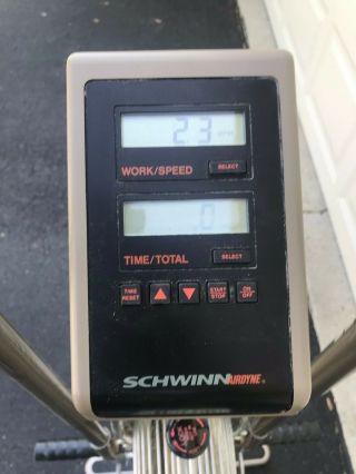 Vintag Schwinn Air - Dyne Stationary Bike Digital Display Exercise Fitness Workout 7