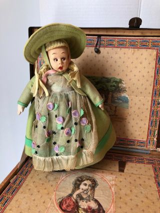 Great Antique Lenci Mascott Doll All W/felt Hair