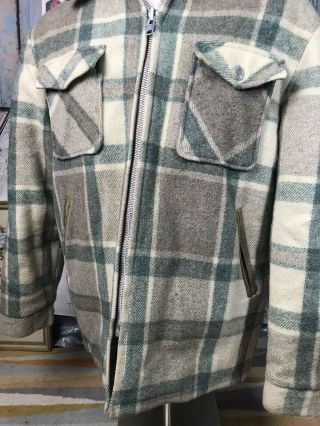 WOOLRICH Vintage 70’ - 80’s Faux Sherpa Lined Wool Outdoor Plaid Coat Size M/L 3