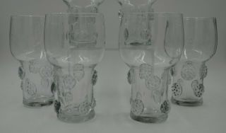 Set of 6 Vintage Blenko Hand Blown Glass Tumblers 3753HB 2