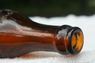 Vintage Amber Straight Side SS Coca Cola Bottle - - Cincinnati,  Ohio - - OH arrows 5