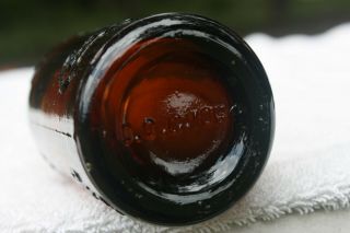 Vintage Amber Straight Side SS Coca Cola Bottle - - Cincinnati,  Ohio - - OH arrows 6