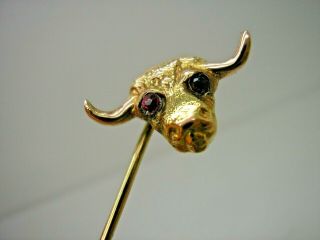 Victorian 9ct Gold Bull 