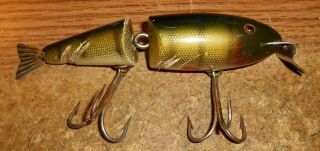 Vintage Creek Chub Musky Wiggle Fish In Perch/very Rare Uncatalogued Lure