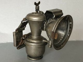 Vintage Millers Bola Carbide Bicycle Lamp Unusual With Time Dial