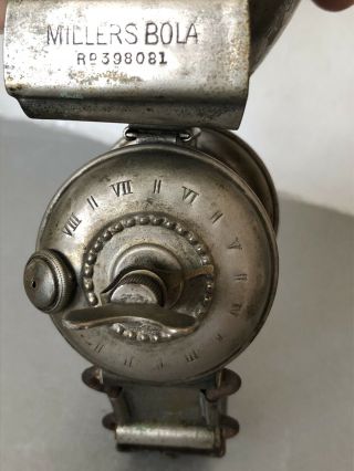 VINTAGE MILLERS BOLA CARBIDE BICYCLE LAMP UNUSUAL WITH TIME DIAL 4