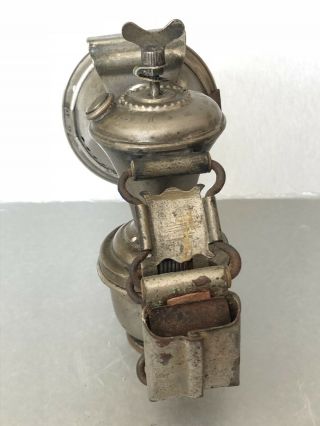 VINTAGE MILLERS BOLA CARBIDE BICYCLE LAMP UNUSUAL WITH TIME DIAL 6