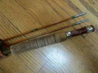 Vintage South Bend Bamboo Fly Rod 290 7 1/2 ' 2 Tips,  Canvas Sack E or HDH Line 2