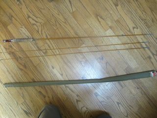 Vintage South Bend Bamboo Fly Rod 290 7 1/2 ' 2 Tips,  Canvas Sack E or HDH Line 4