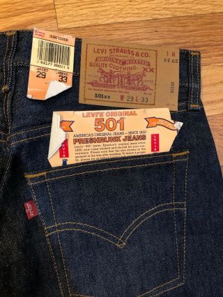 Vintage Levis 501 Xx Stf Denim Jeans,  29x33,  Made In 1993,  With Tags - 008