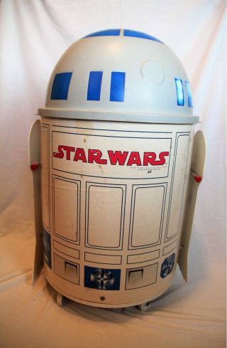 Vintage 1983 Star Wars R2d2 Toy Box Toter From Return Of The Jedi Movie R2 - D2