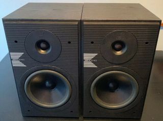 Vintage Kef K120 Black Bookshelf Speakers Made In England Speaker Sound