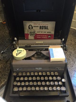 Vintage Royal Arrow Typewriter Travel Storage Carrying Case 1949