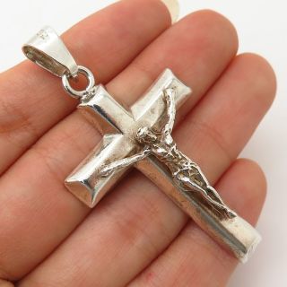 925 Sterling Silver Vintage Mexico Crucifix Cross Pendant