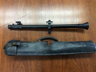 Vintage 4 Power Wollensak Rifle Gun Scope W/mounting Brackets & Case Wwii?