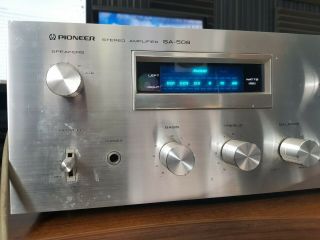 Pioneer SA - 508 amplifier stereo vintage retro silver collectors audio 1980s 8