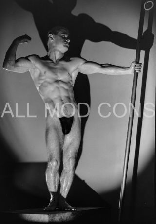 Vintage 1940s Lf Photo Negative 5 X 7 Kimble Physique Beefcake Gay Interest 22 - 1