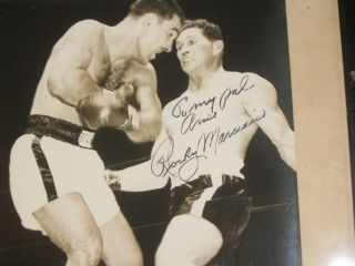 Rocky Marciano Signed Photo The Ring Rare Boxing Autograph Authentic Auto Framed