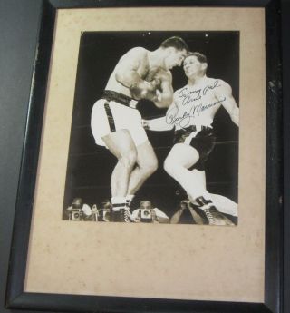 ROCKY MARCIANO Signed Photo The Ring RARE Boxing Autograph Authentic Auto Framed 3