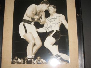 ROCKY MARCIANO Signed Photo The Ring RARE Boxing Autograph Authentic Auto Framed 4