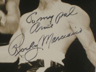ROCKY MARCIANO Signed Photo The Ring RARE Boxing Autograph Authentic Auto Framed 5
