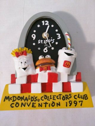 Vintage Mcdonalds Collectors Club Convention Clock 1997 St Louis
