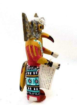 Vtg/Antique Hopi Mongwa (Great Horned Owl) Keely ' s Museum,  Cody Wyoming W/Tag 4