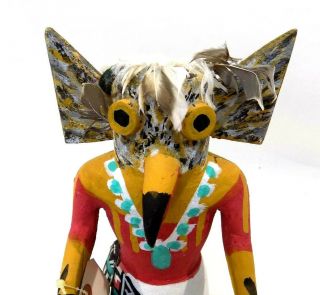 Vtg/Antique Hopi Mongwa (Great Horned Owl) Keely ' s Museum,  Cody Wyoming W/Tag 5